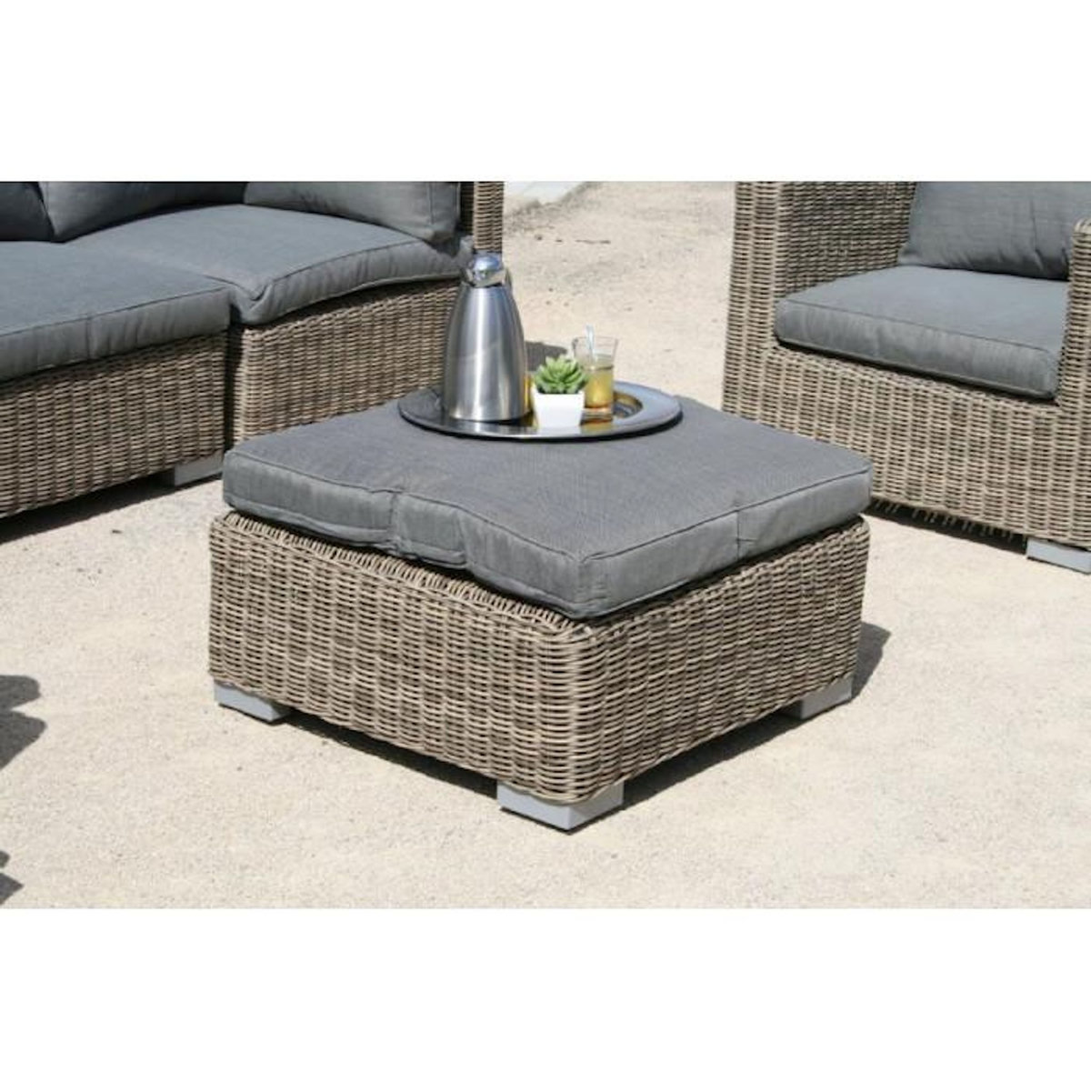 Paris Prix Salon de Jardin Modulable 6 Places  Montmartre  84cm Marron