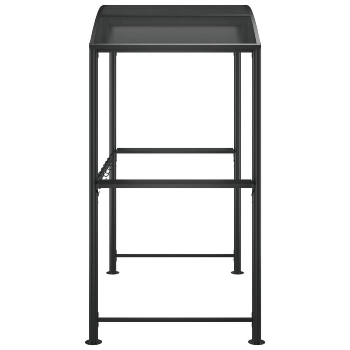 VIDAXL Gazebo BBQ et etageres laterales anthracite 210x114x230cm acier
