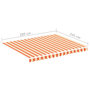 Voir la diapositive 6 : VIDAXL Tissu de remplacement pour auvent Jaune et orange 3x2,5 m