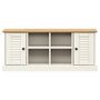Voir la diapositive 4 : VIDAXL Banc a chaussures VIGO blanc 106x35x45 cm bois massif de pin