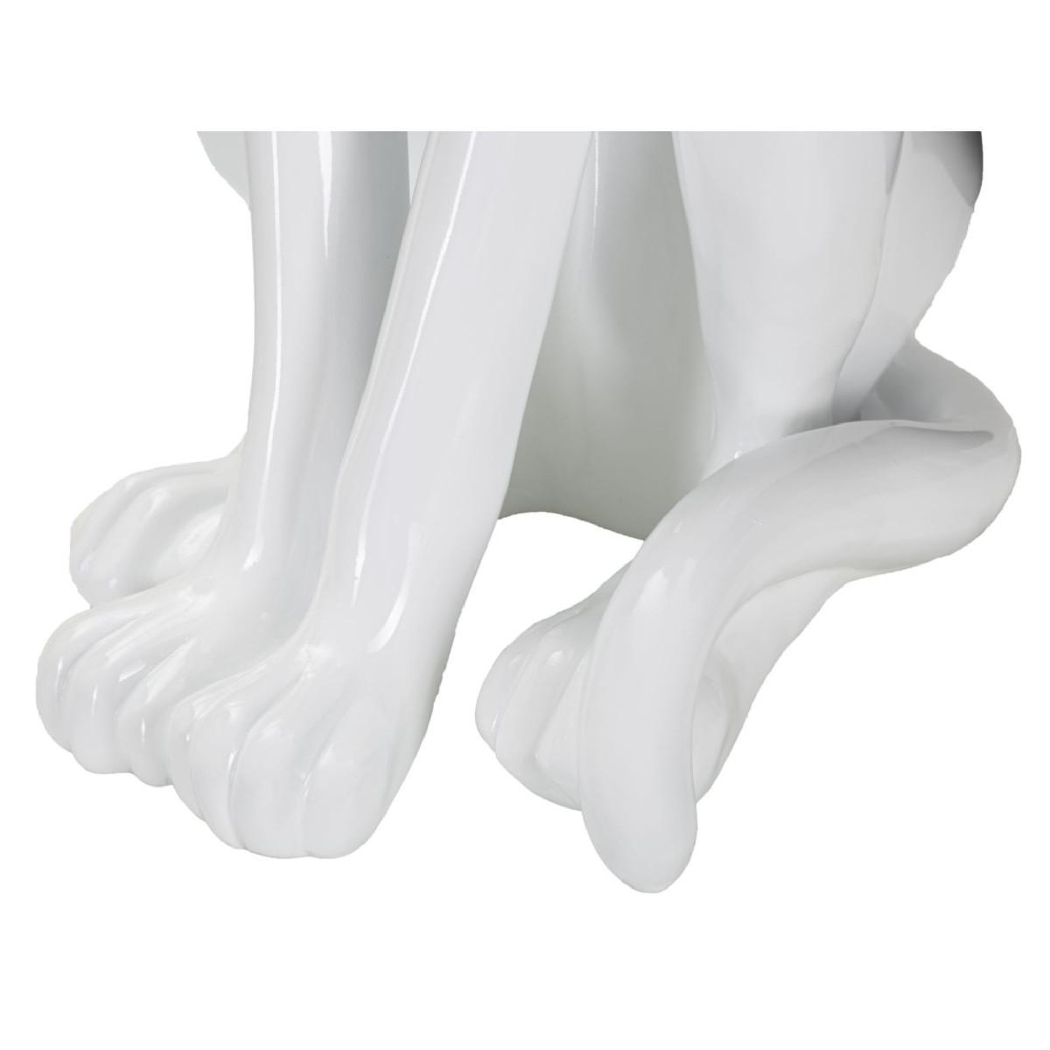 Voir la diapositive 6 : Paris Prix Statue déco en résine  léopard assis  74cm blanc