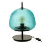 Voir la diapositive 1 : Paris Prix Lampe à Poser en Verre  Oasis  25cm Bleu