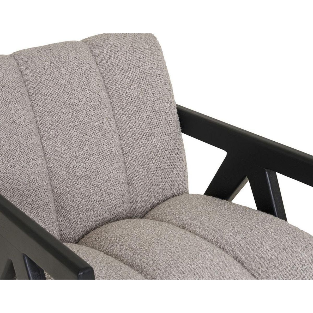 LISA DESIGN Almeria - fauteuil avec accoudoirs - en tissu bouclette