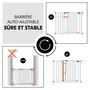 Voir la diapositive 8 : HAUCK Barrière de sécurité Open N Stop? 2 Set +21 cm Blanc