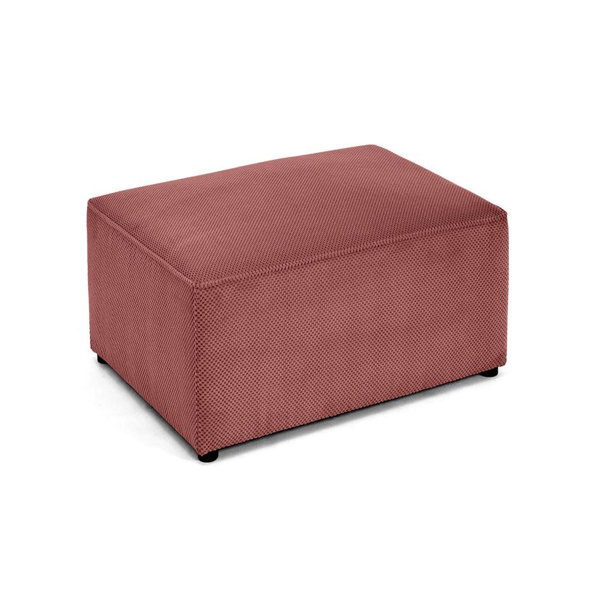 Voir la diapositive 2 : BEST MOBILIER Topaze - pouf - en velours texturé