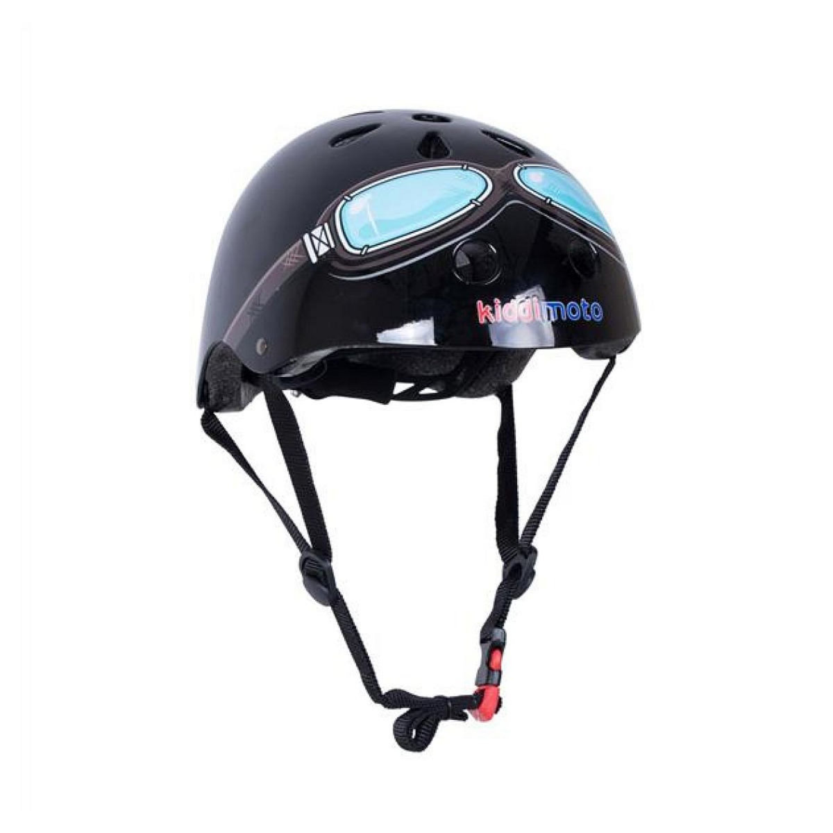 Kiddimoto Casque de vélo à lunettes noires