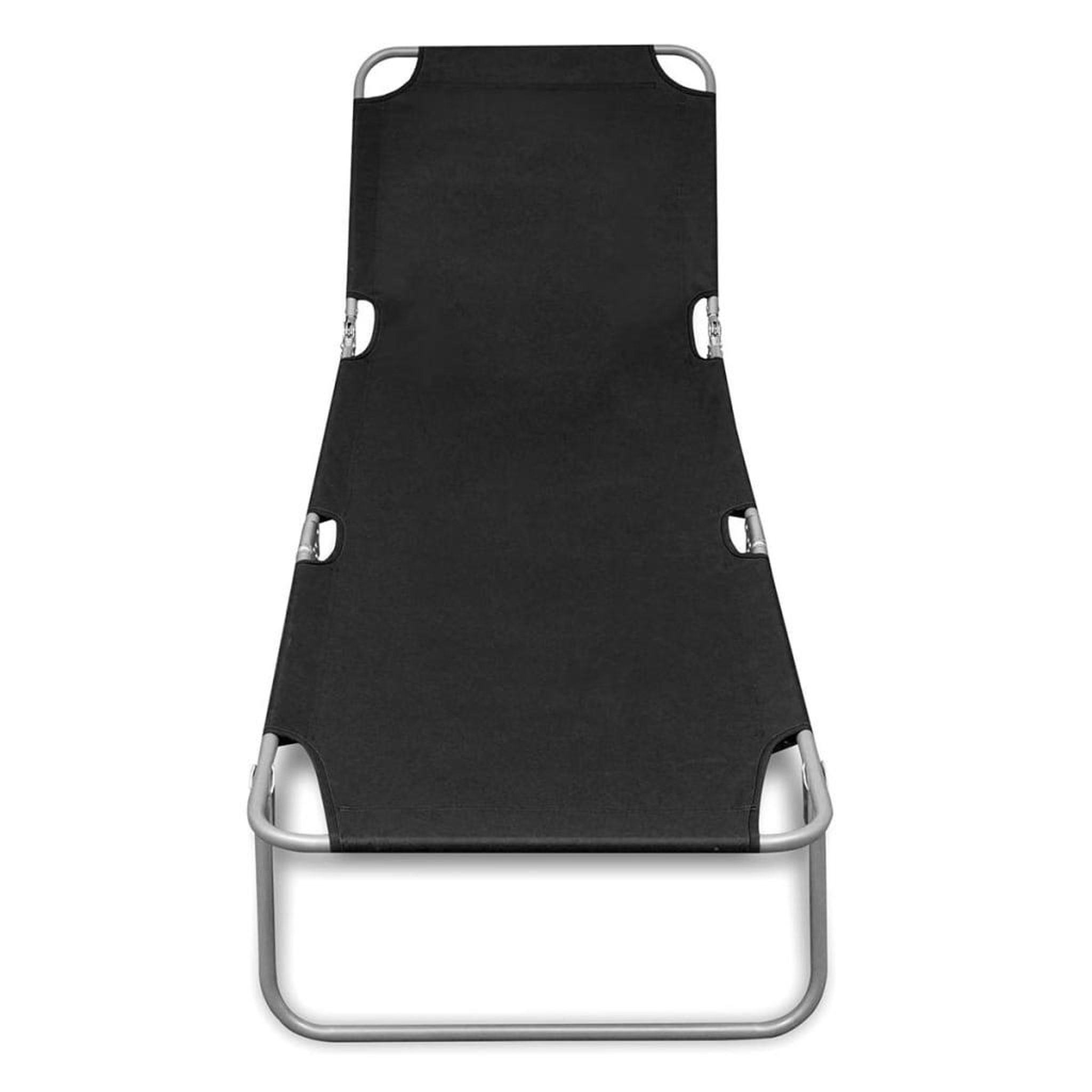 Voir la diapositive 2 : VIDAXL Chaise longue pliable acier enduit de poudre noir