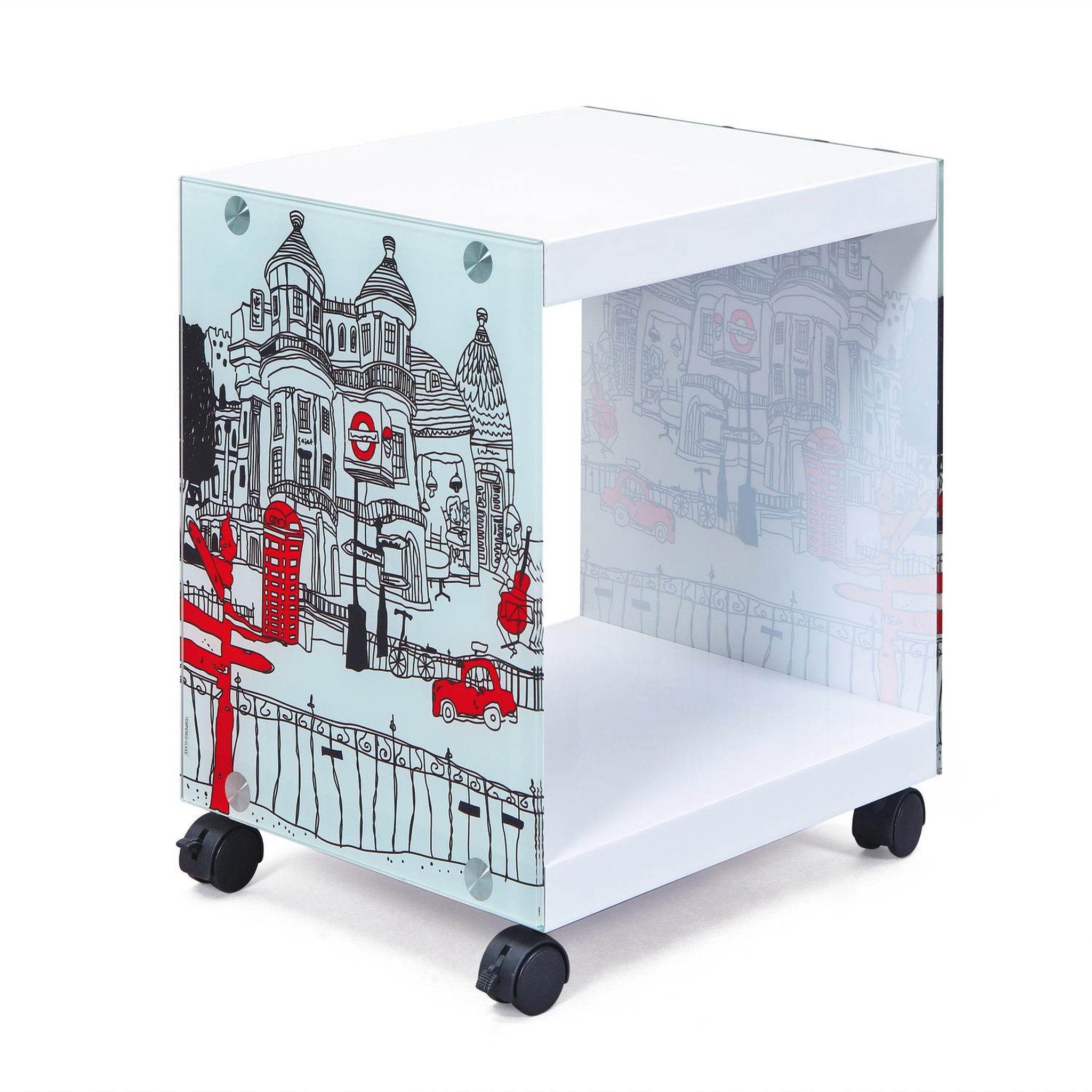 Voir la diapositive 6 : INTERLINK Table d'appoint LONDONCUBE