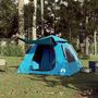 Voir la diapositive 3 : VIDAXL Tente de camping a dome 4 personnes bleu liberation rapide