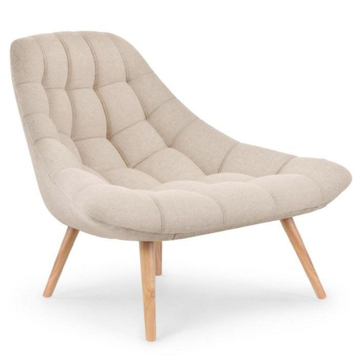 Paris Prix Fauteuil Scandinave en Tissu  Johan  102cm Beige
