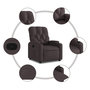 Voir la diapositive 5 : VIDAXL Fauteuil inclinable Marron fonce Tissu
