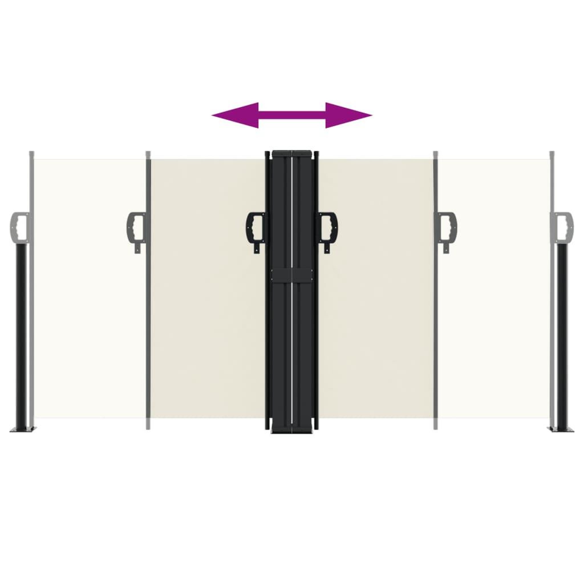 Voir la diapositive 5 : VIDAXL Auvent lateral retractable creme 120x1000 cm