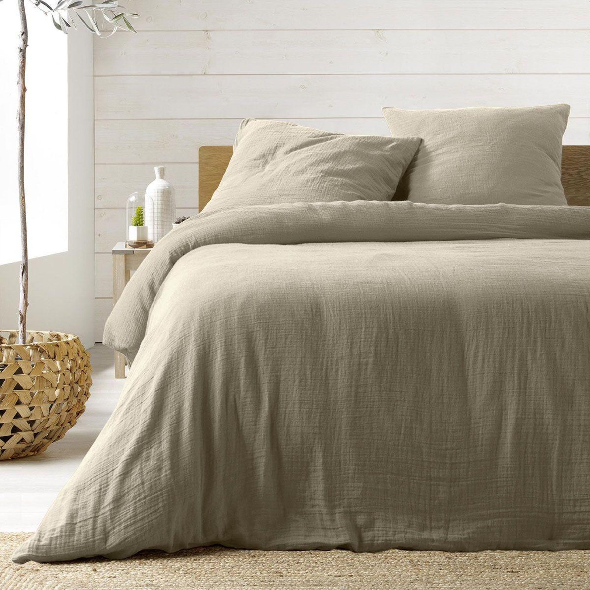 Douceur d'Intérieur Parure de lit 3 pièces  angelia  260x240cm sable