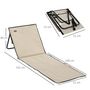 Voir la diapositive 3 : OUTSUNNY Lot de 2 tapis de plage rembourrés pliables - matelas de plage - dossier inclinable, rangement - métal polyester beige