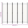 Voir la diapositive 6 : VIDAXL Cloison de separation 5 panneaux Blanc 200x180 cm