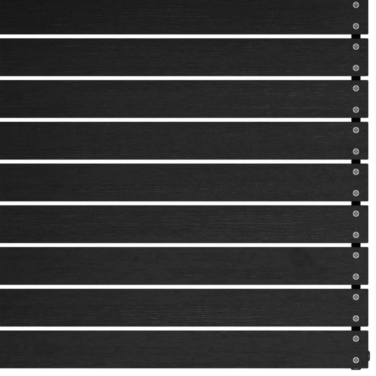 VIDAXL Canape central de jardin noir bois de pin massif