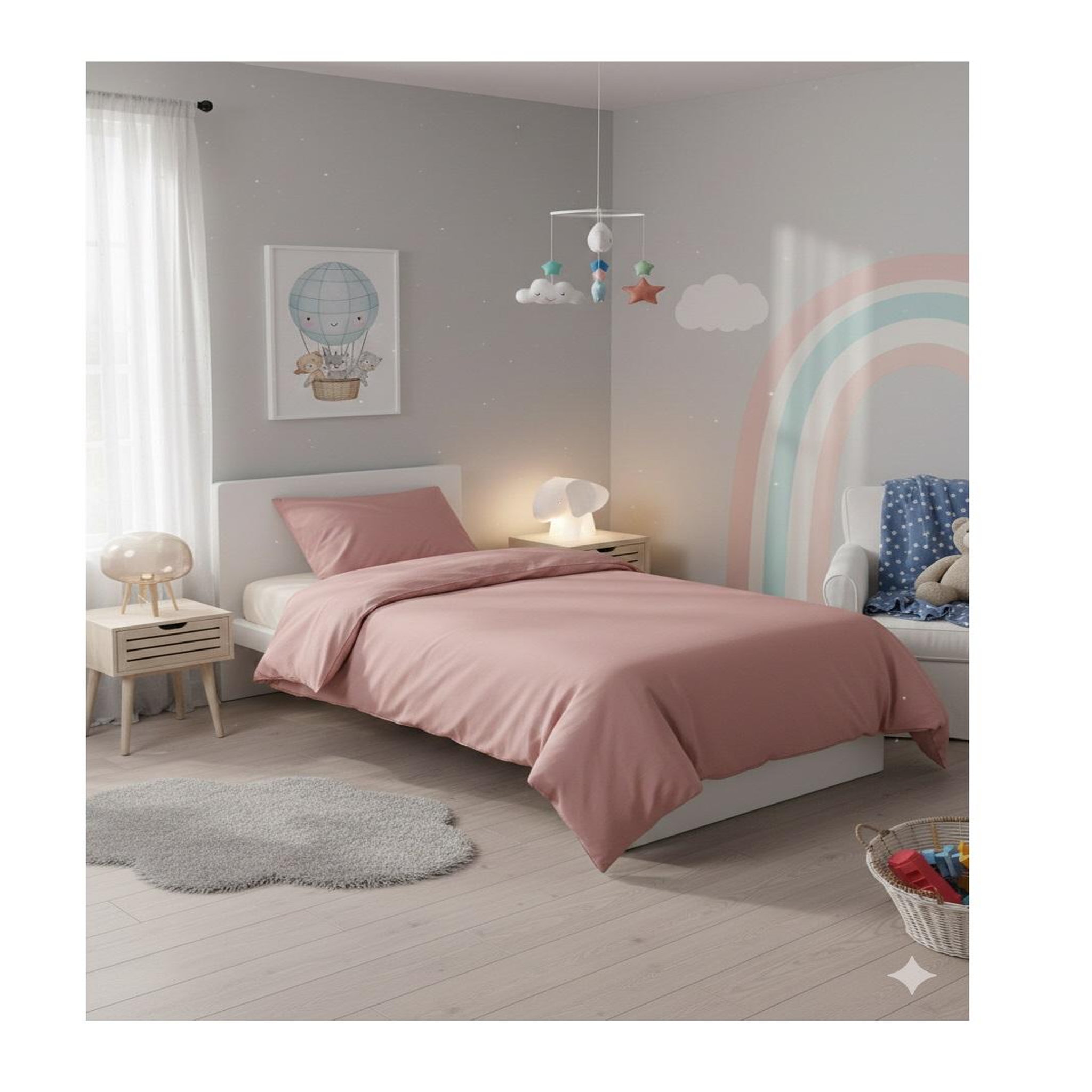 Voir la diapositive 2 : Eden Housse de couette + 1 taie 140 x 200 cm lilie