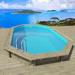 Habitat et Jardin Piscine bois   Palma 145    7.57 x 4.07 x 1.44 m