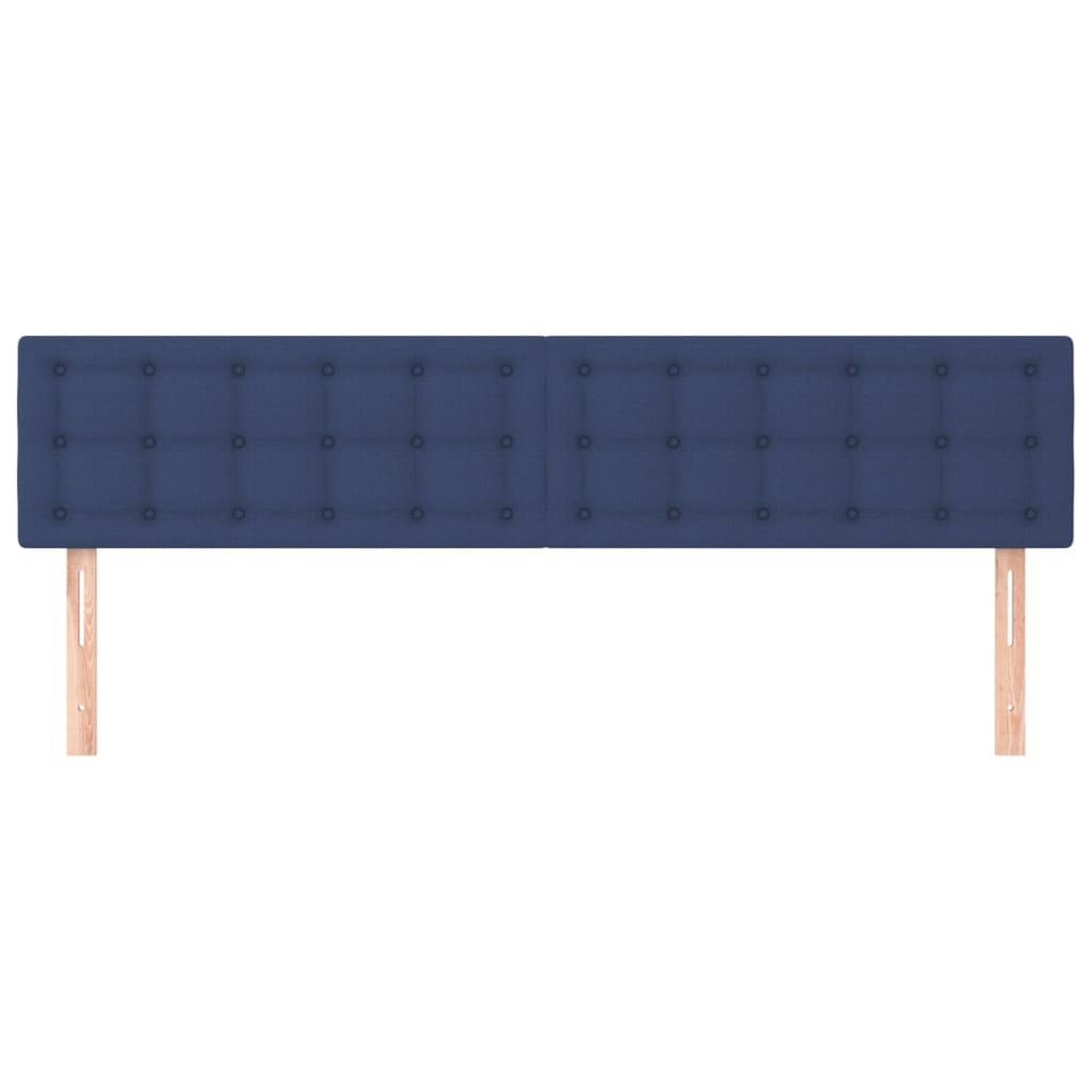 Voir la diapositive 3 : VIDAXL Tetes de lit 2 pcs Bleu 80x5x78/88 cm Tissu