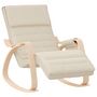 Voir la diapositive 2 : VIDAXL Chaise a bascule Creme Tissu