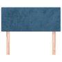 Voir la diapositive 3 : VIDAXL Tete de lit Bleu fonce 90x5x78/88 cm Velours