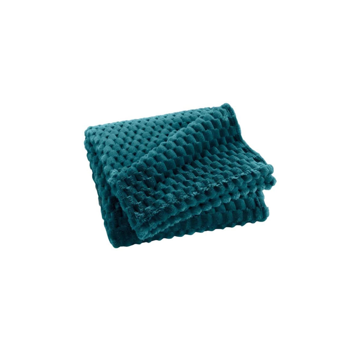 Paris Prix Plaid Flanelle en Relief  Mini Frosty  125x150cm Bleu