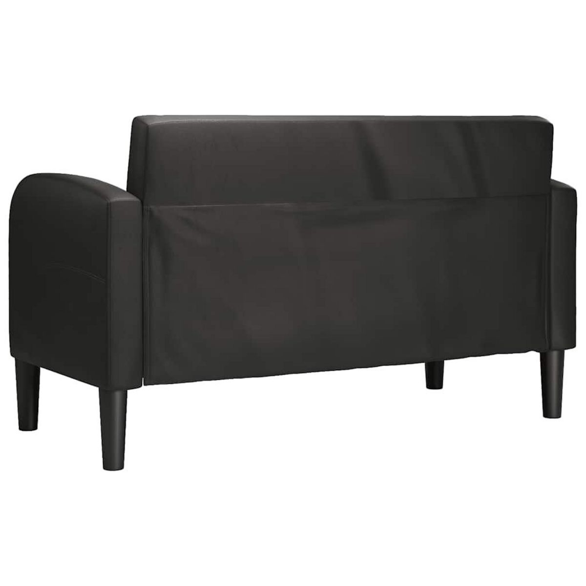 VIDAXL Canape causeuse noir 110 cm similicuir