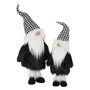 Voir la diapositive 2 : Paris Prix Père-Noël Déco  Pied-de-Poule  70cm Noir & Blanc