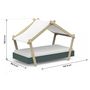 Voir la diapositive 3 : Habitat et Jardin Lit cabane surélevé enfant   Lodge   - 70 x 140 cm - Vert