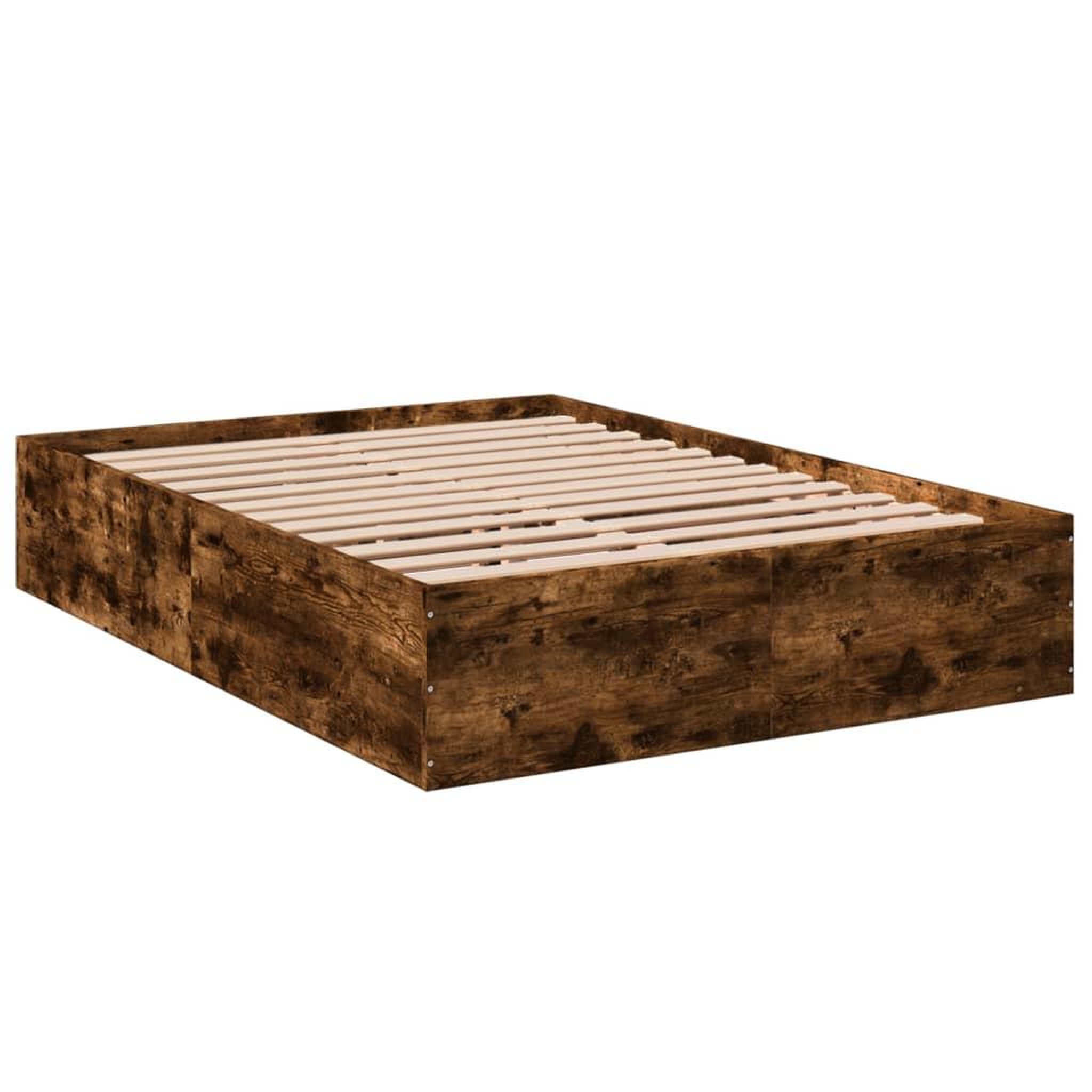 Voir la diapositive 3 : VIDAXL Cadre de lit sans matelas chene fume 120x200 cm