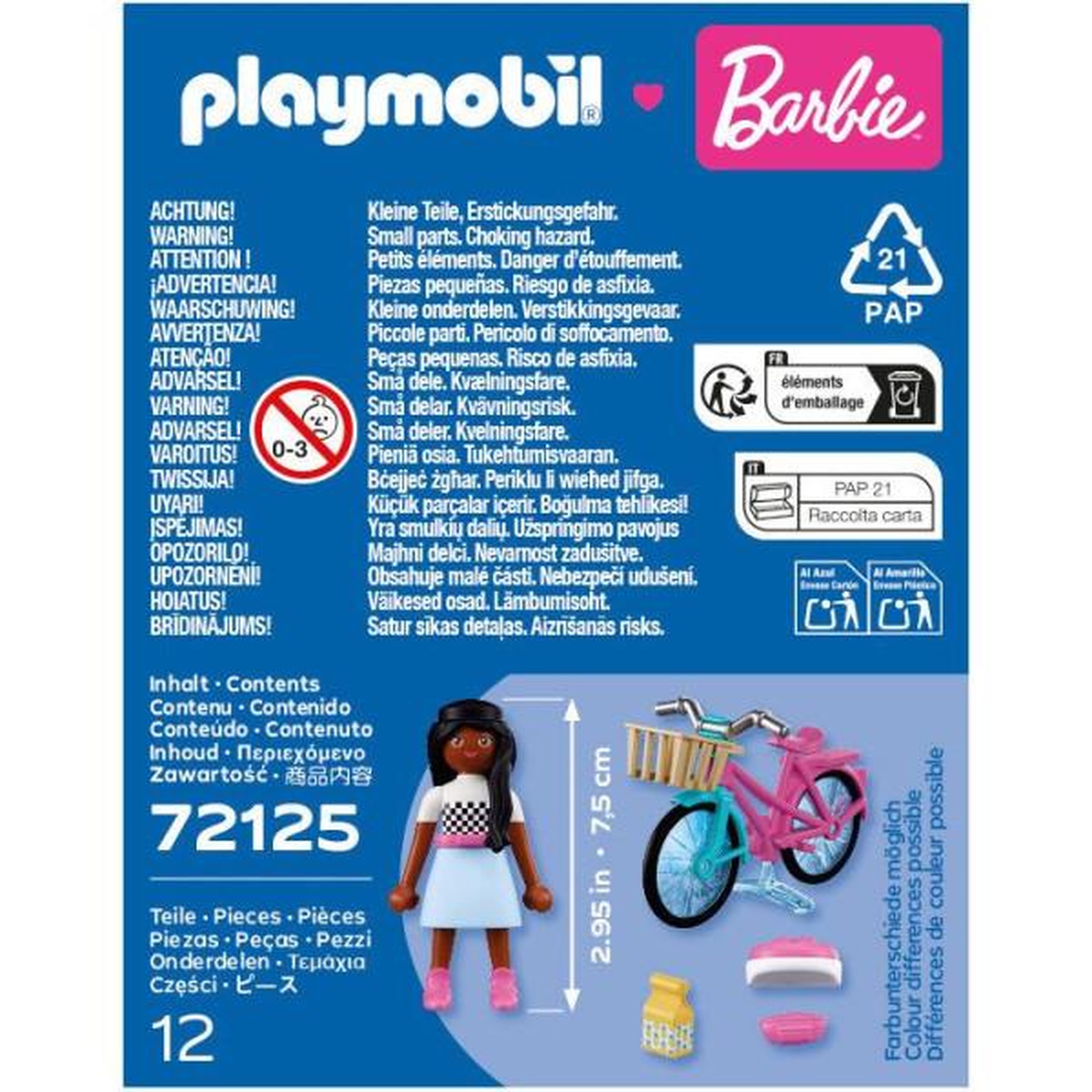Voir la diapositive 5 : PLAYMOBIL PLAYMOBIL 72125 Barbie Brooklyn et son vélo, 12 pieces, Des 4 ans