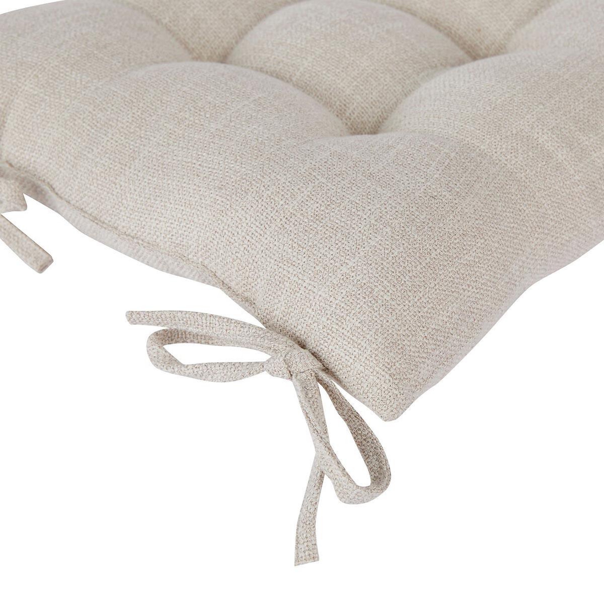 Voir la diapositive 2 : ATMOSPHERA Galette de chaise  clem  38x38cm beige lin
