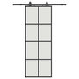 Voir la diapositive 2 : VIDAXL Porte coulissante kit de quincaillerie noir 76x205 cm verre ESG
