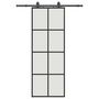 Voir la diapositive 2 : VIDAXL Porte coulissante kit de quincaillerie noir 76x205 cm verre ESG