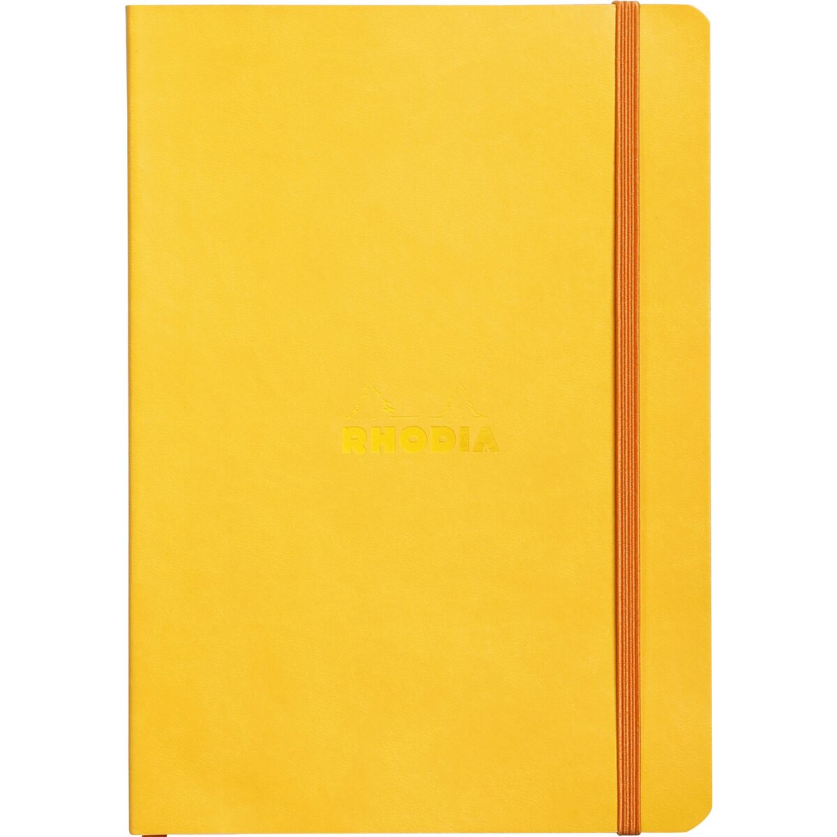 CLAIREFONTAINE Carnet soft cover à élastique 14.8x21cm 160 pages-jaune