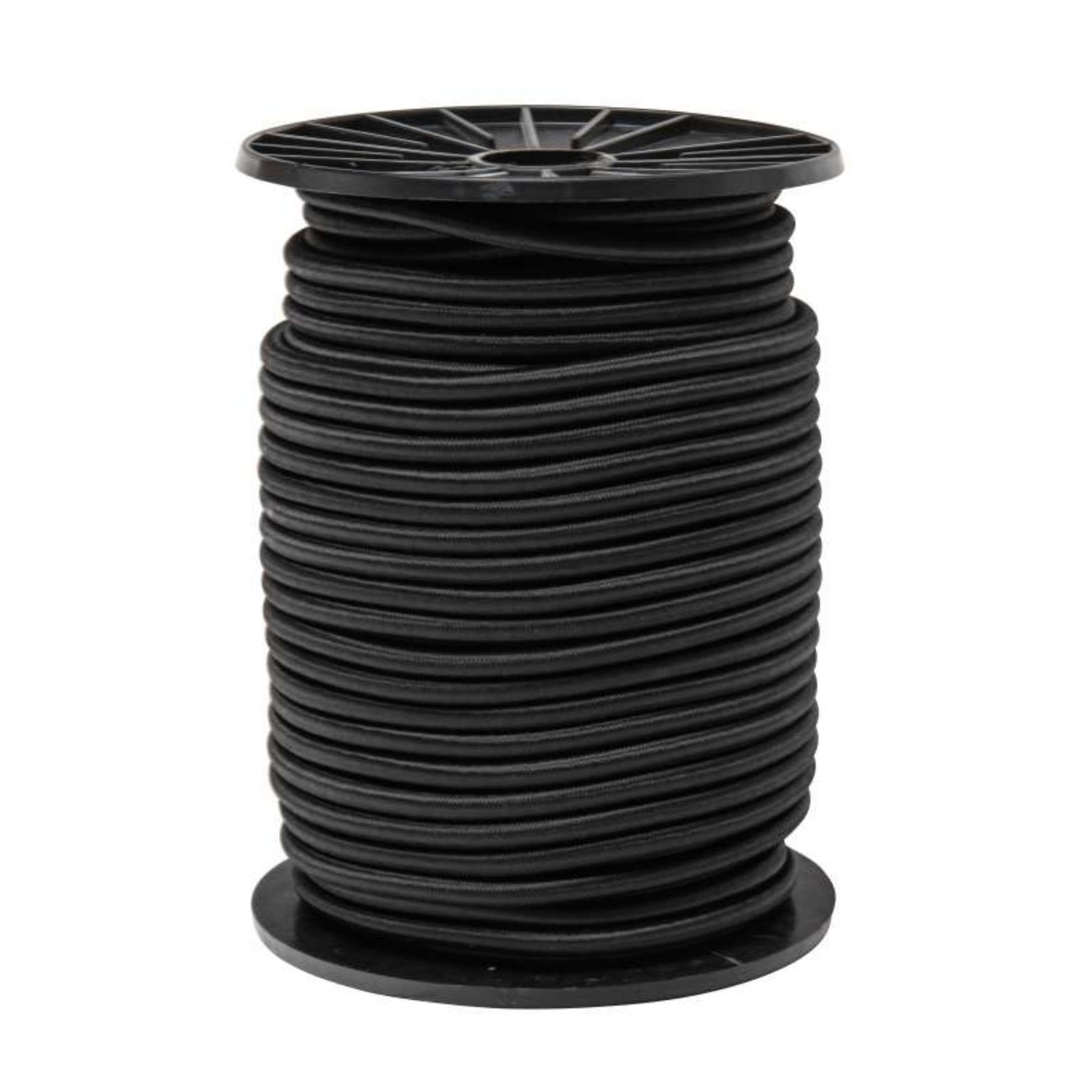 Voir la diapositive 1 :  Tendeur élastique noir WERKAPRO 6mm x 50 mètres sur bobine