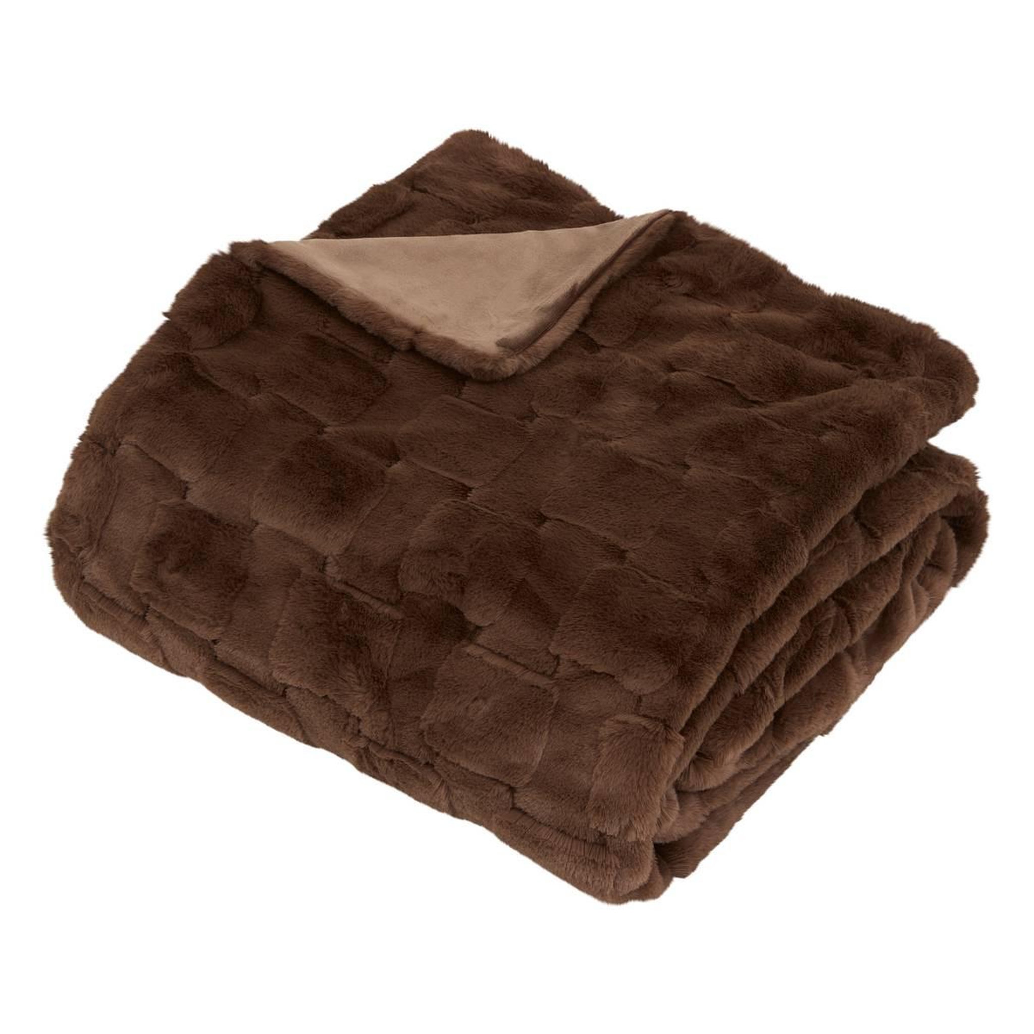 ATMOSPHERA Plaid imitation fourrure  nalia  180x230cm marron tonka