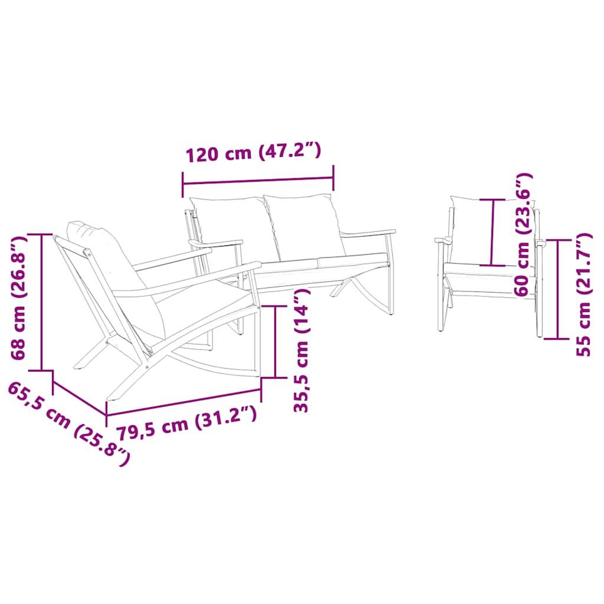 Voir la diapositive 3 : VIDAXL Ensemble de meubles de balcon avec coussins 3 pcs noir acier