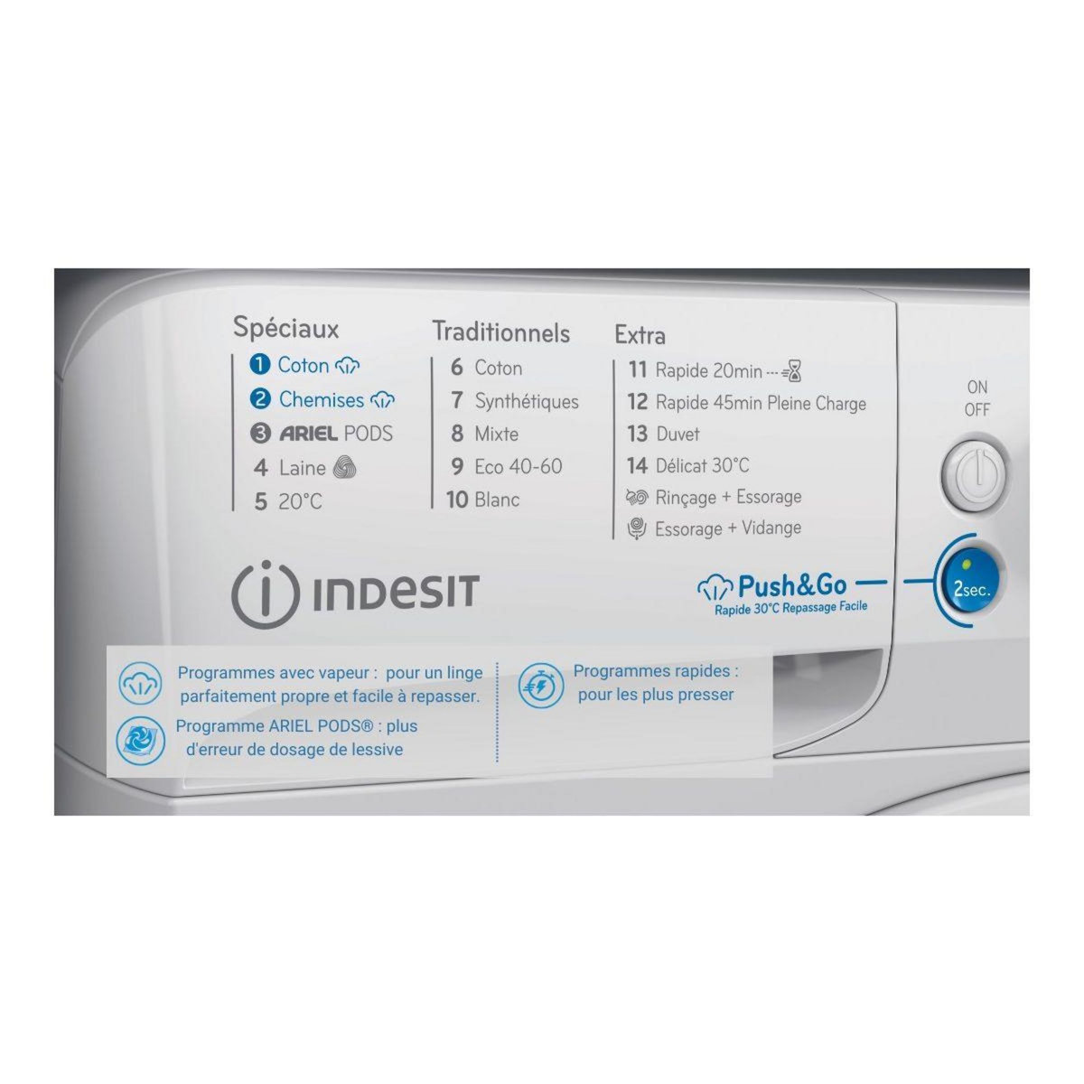 Indesit Lave linge hublot BWE81295XWVFR