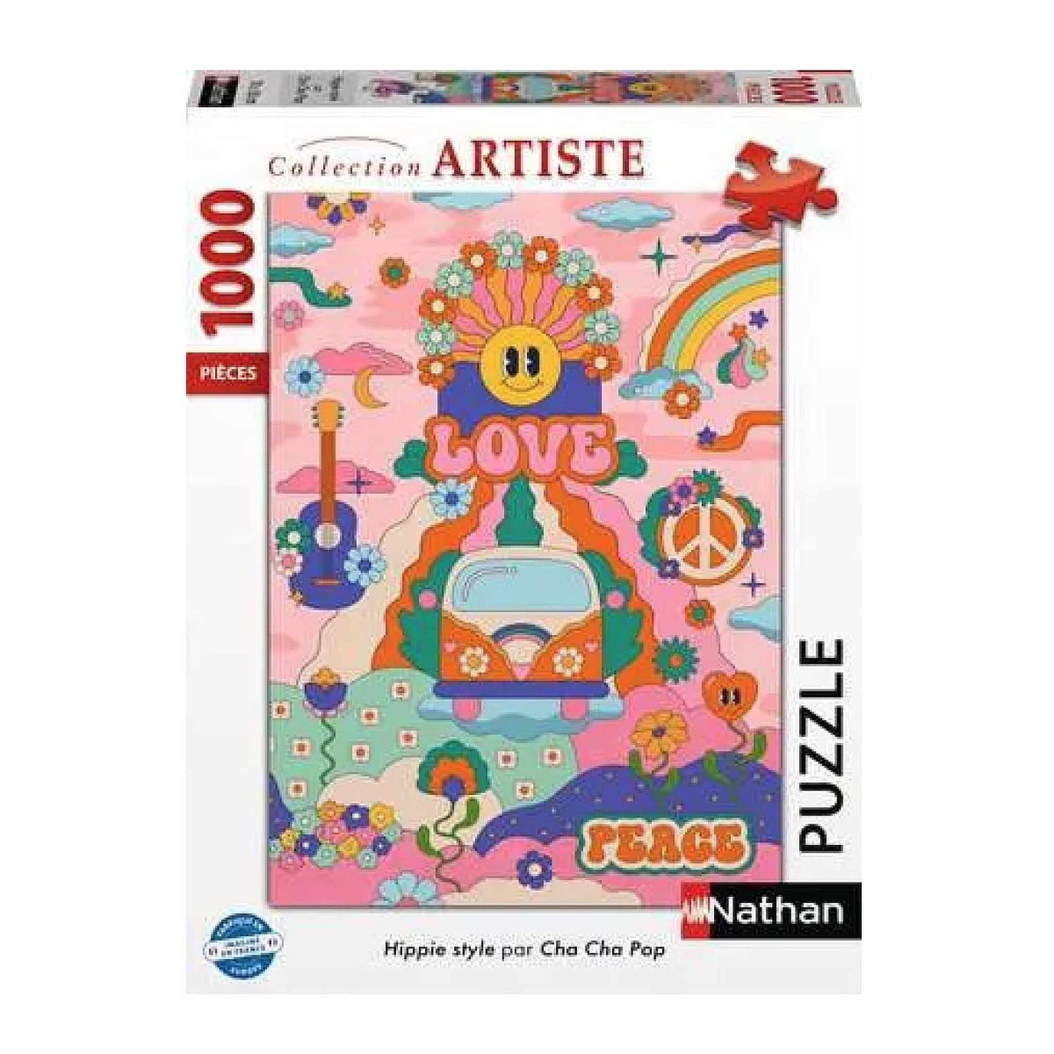 Voir la diapositive 2 : Nathan Nathan - Puzzle 1000P - Hippie Cha Cha Pop
