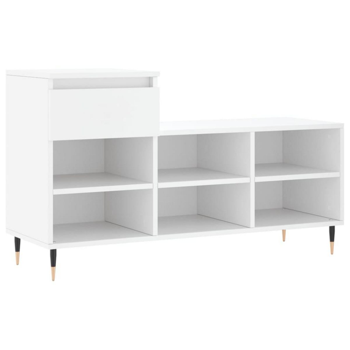 VIDAXL Armoire a chaussures Blanc 102x36x60 cm Bois d'ingenierie
