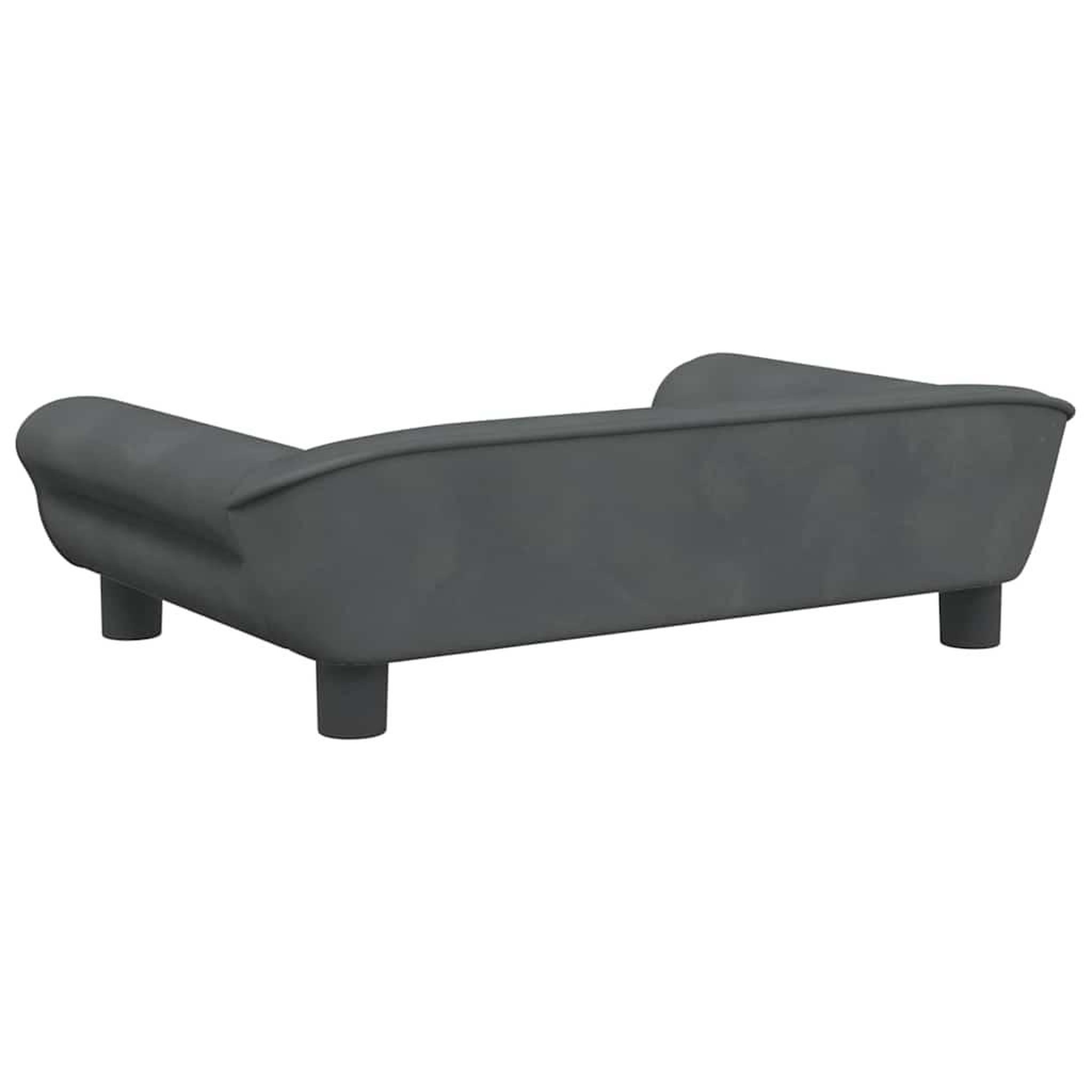 Voir la diapositive 5 : VIDAXL Lit pour chien gris fonce 70x48x22 cm velours