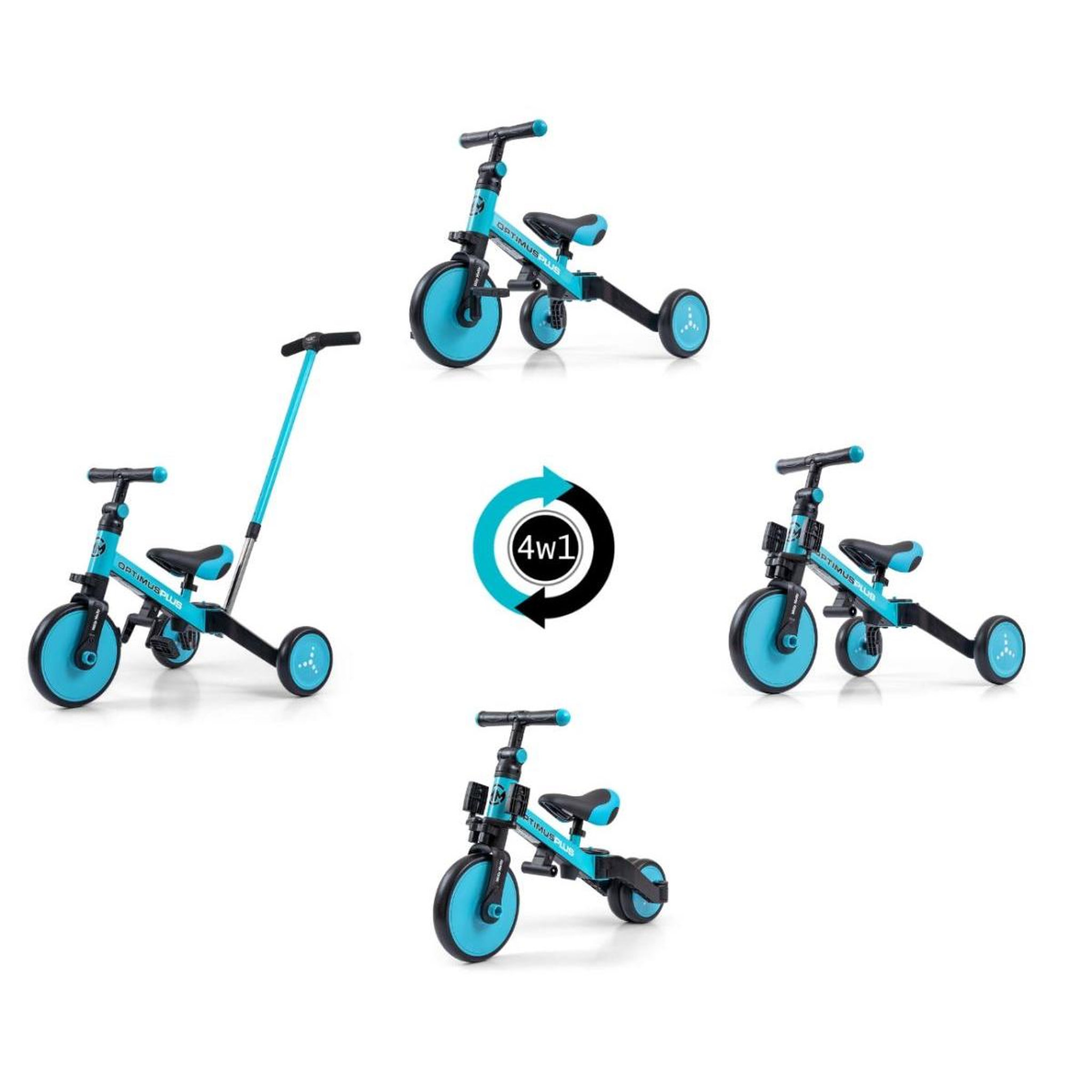 Voir la diapositive 2 : MILLY MALLY Vélo 4-en-1 Optimus Plus Bleu