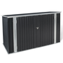 Voir la diapositive 1 : ID MARKET Abri de jardin en métal gris anthracite verrouillable multi-rangement pour stockage vélos, outils, poubelles