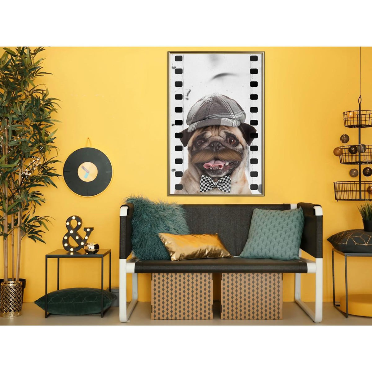 Paris Prix Affiche Murale Encadrée  Dressed Up Pug