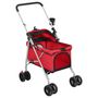Voir la diapositive 5 : VIDAXL Poussette pour chien pliante Rouge 76x50x100 cm Tissu Oxford