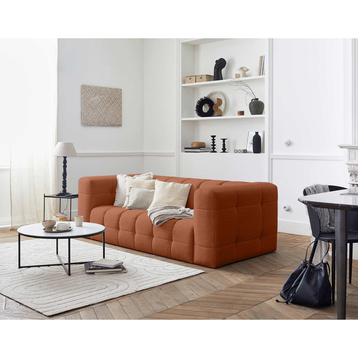 LISA DESIGN Suzano - canapé 3 places - en tissu