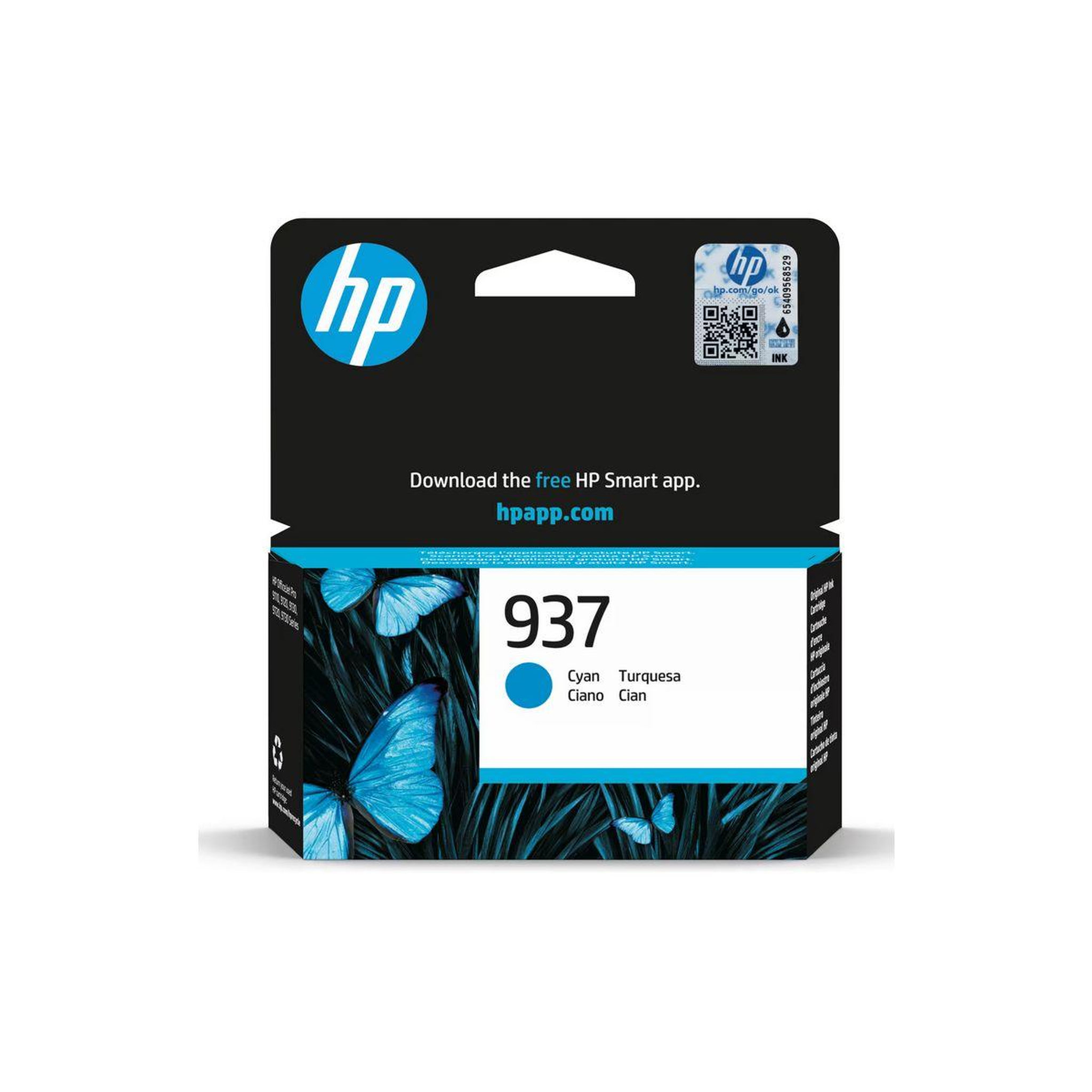 Voir la diapositive 2 : HP Cartouche d'encre originale 937 cyan standard - 6t0j1ae