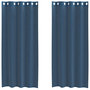 Voir la diapositive 2 : VIDAXL Rideaux en voile avec œillets 2 pcs bleu royal