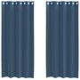 Voir la diapositive 2 : VIDAXL Rideaux en voile avec œillets 2 pcs bleu royal